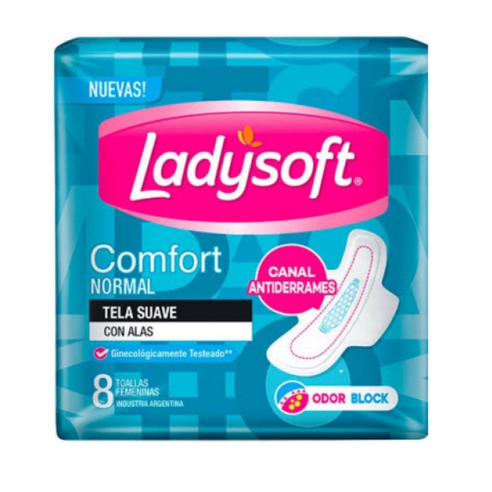 Toalla Ladysoft Comfort Normal Suave X 8 U - modomarketar