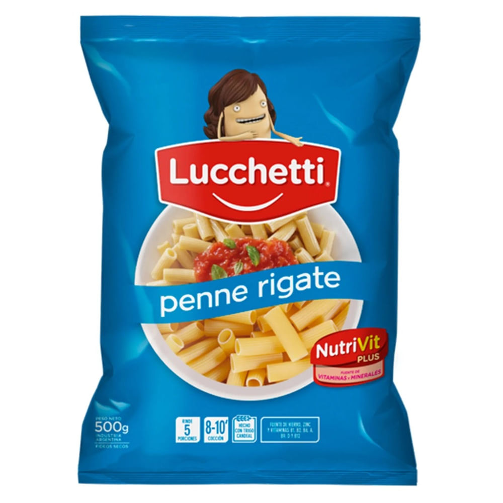 Fideos penne rigate N45 Lucchetti 500 g