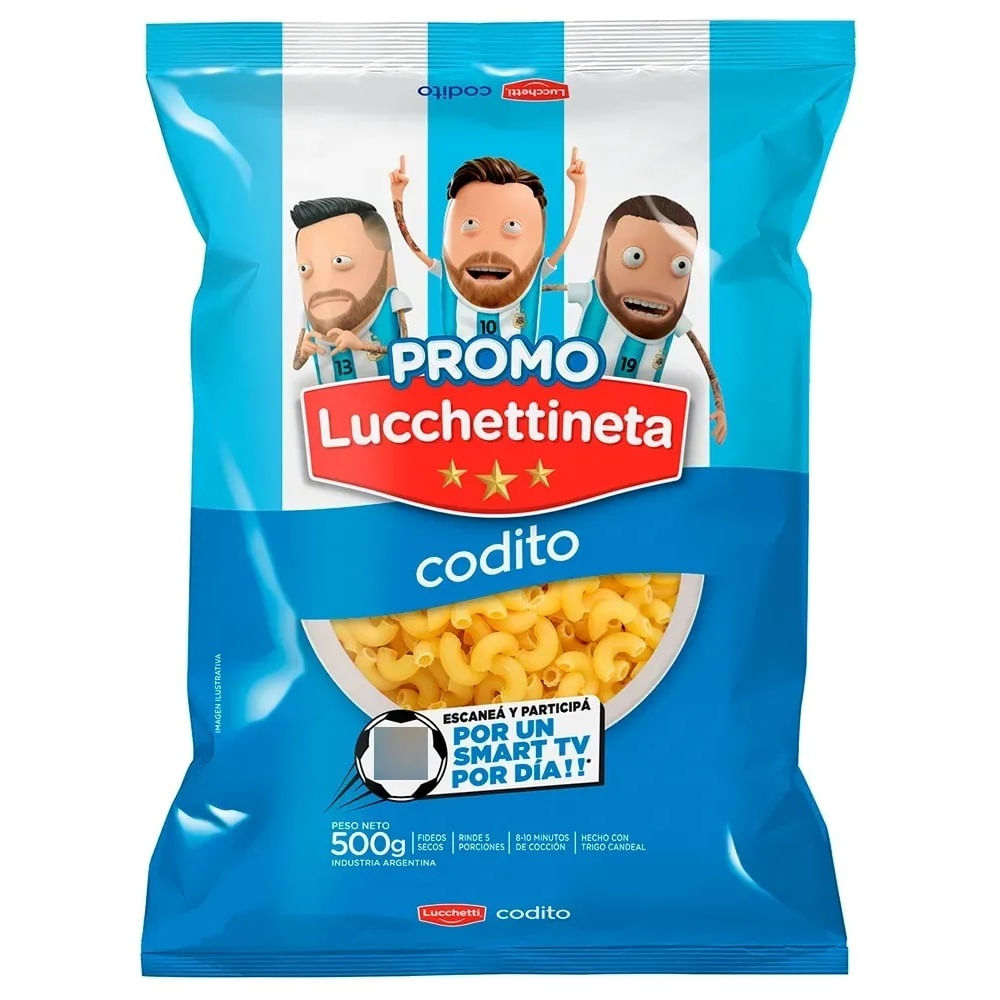 Fideos coditos Lucchetti 500 g