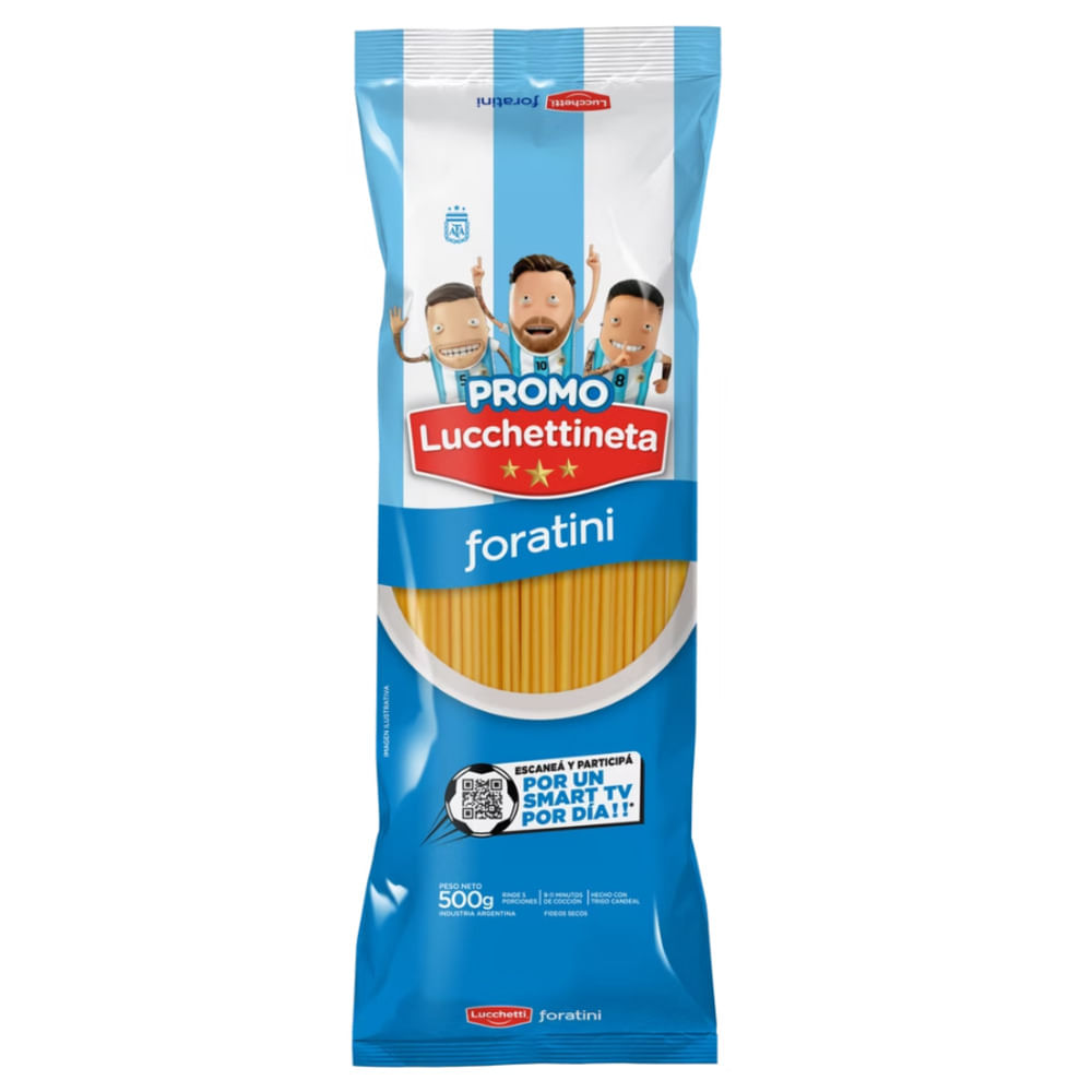 Fideos foratini Lucchetti 500 g