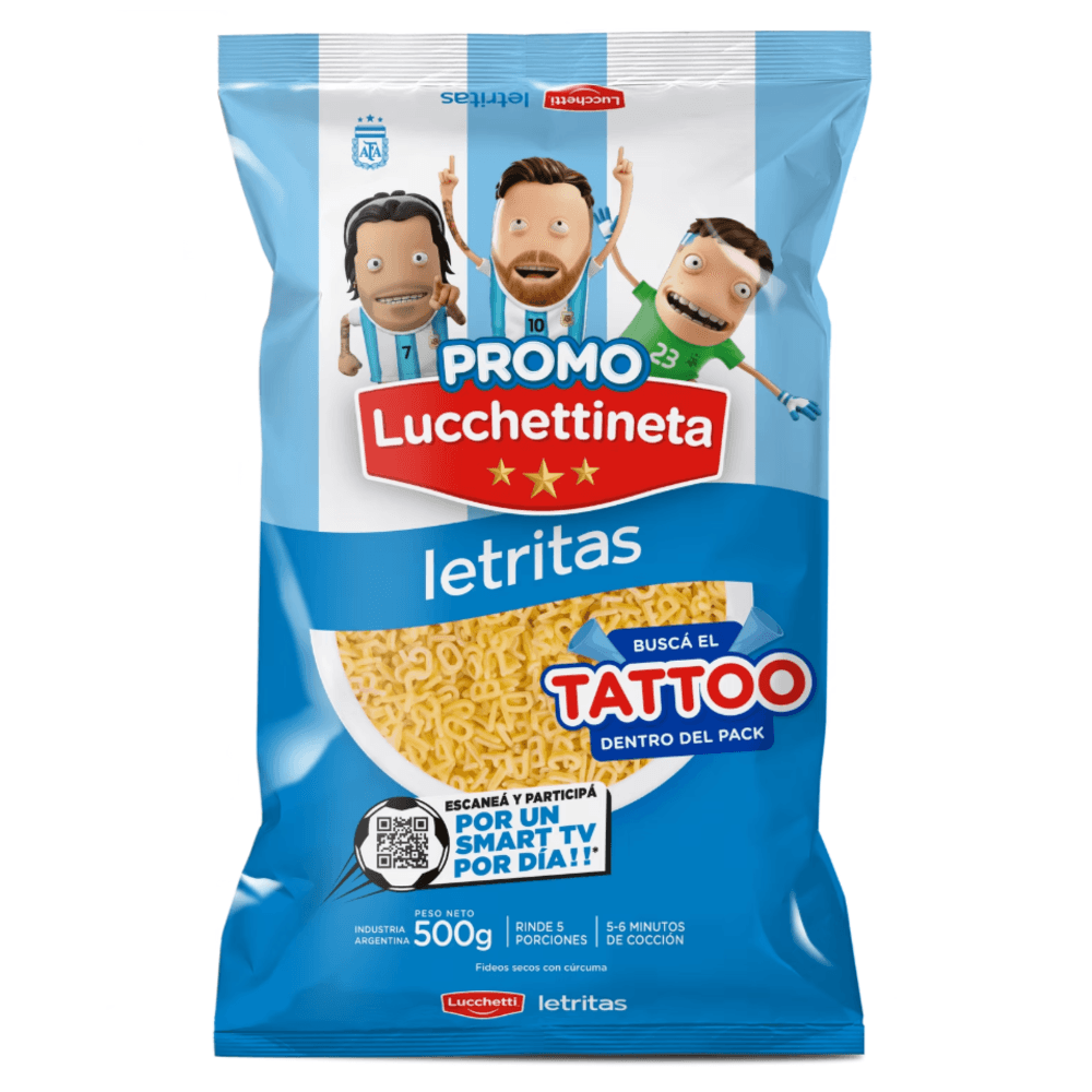 Fideos letritas Lucchetti 500 g